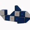 XXL Softbausteine, Jolly Heap Mini, magnetisch, groß, aus Schaumstoff, grau/blau, 24-teilig