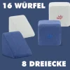 XXL Softbausteine, Jolly Heap Mini, magnetisch, groß, aus Schaumstoff, hellgrau/violett, 24-teilig