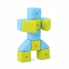 XXL Softbausteine, Jolly Heap Pixi, magnetisch, groß, aus Schaumstoff, limette/türkis, 12-teilig