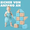 XXL Softbausteine, Jolly Heap Pixi, magnetisch, groß, aus Schaumstoff, limette/dunkelbraun, 12-teilig