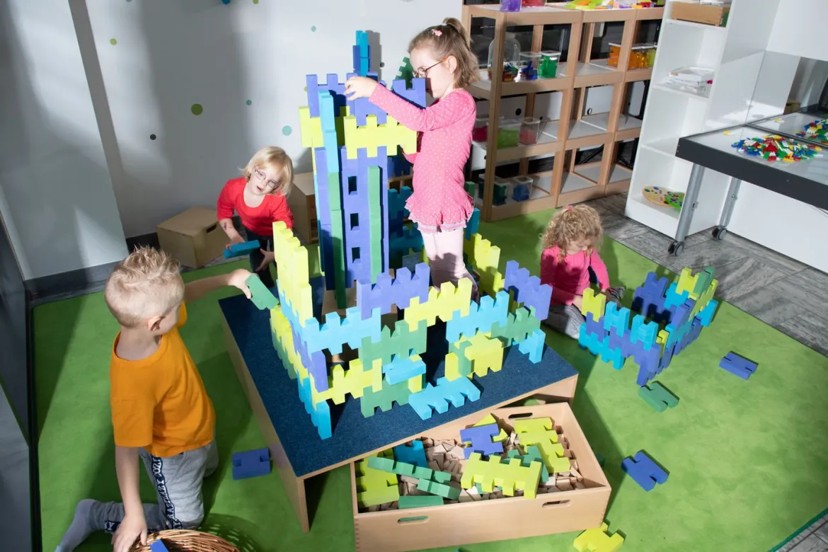 XXL-Steckbausteine aus Schaumstoff, Dusybrick maxi, Konstruktionsspielzeug