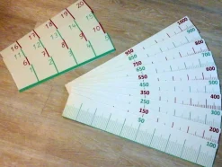 Zahlenstrahl 0 is 1 Mio, 10 Teile in Box