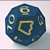 Zahlenwürfel groß 0-10, 22 cm, blau