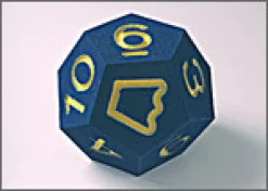 Zahlenwürfel groß 0-10, 22 cm, blau