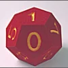 Zahlenwürfel groß 0-10, 22 cm, rot