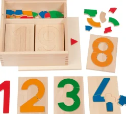 Zahl im Brett, Zahlenpuzzle, ab 3 Jahre