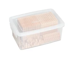 Zehnersystemsatz aus Buche in Stapelbox, 6-10 Jahre