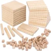 Zehnersystemsatz aus Holz: 100 Einer, 10 Zehner, 10 Hunderter, 1 Tausender, 6-10 Jahre