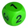Ziffernwürfel groß, 10 cm, 1-6, grün