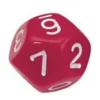 Ziffernwürfeln aus Kunststoff von 0-10, rot