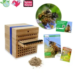 Zuchtset Wildbienen Gehörnte Mauerbiene, Gutschein-Set, 5 Teile